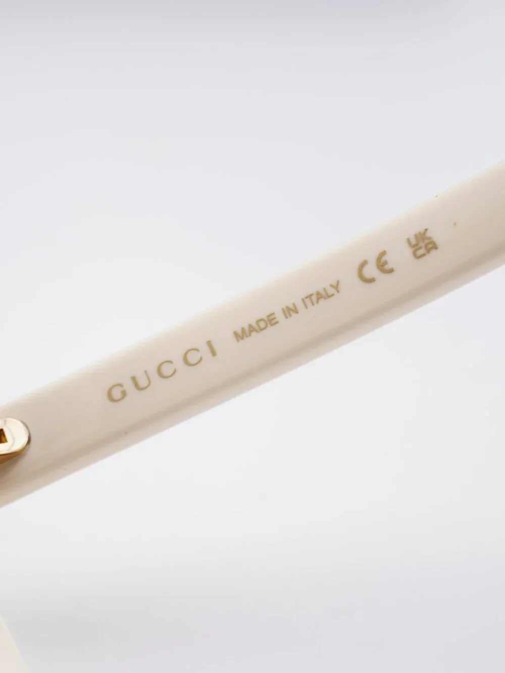 Gucci GG0632S 004 Square Sunglasses - Ivory / Green